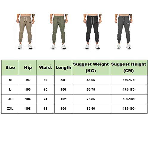 Godoboo Pantalones Jogger Pantalones de Deporte para Hombre Jogging Pantalones Ajustados Pantalones Deportivos para Hombres