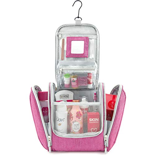 GO!elements® Bolsa de Aseo para Colgar Hombres y Mujeres | Neceser cosmético Hombre Grande Mujer para Maletas y Equipaje de Mano | Neceser de Viaje, Color:Rosa GO!elements® Bolsa de Aseo para Colgar Hombres y Mujeres | Neceser cosmético Hombre Grande Mujer para Maletas y Equipaje de Mano | Neceser de Viaje, Color:Rosa