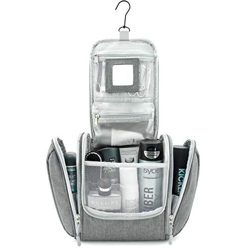 GO!elements® Bolsa de Aseo para Colgar Hombres y Mujeres | Neceser cosmético Hombre Grande Mujer para Maletas y Equipaje de Mano | Neceser de Viaje, Color:Gris GO!elements® Bolsa de Aseo para Colgar Hombres y Mujeres | Neceser cosmético Hombre Grande Mujer para Maletas y Equipaje de Mano | Neceser de Viaje, Color:Gris