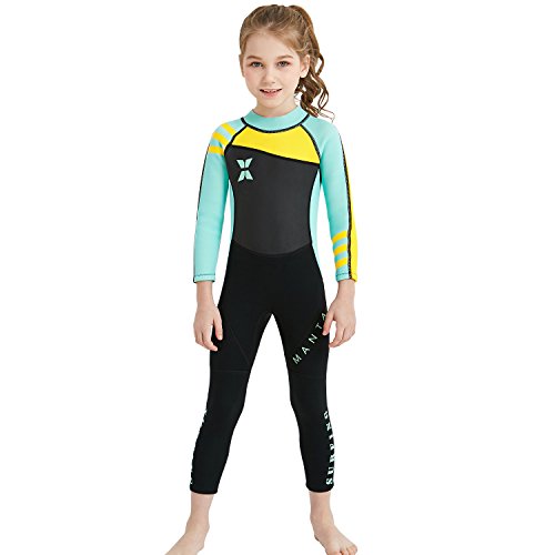 Gogokids Traje de Neopreno para Niños Niñas - Traje de Buceo de Una Pieza 2.5mm Neopreno Ropa de Natación UV 50+ Protección Solar