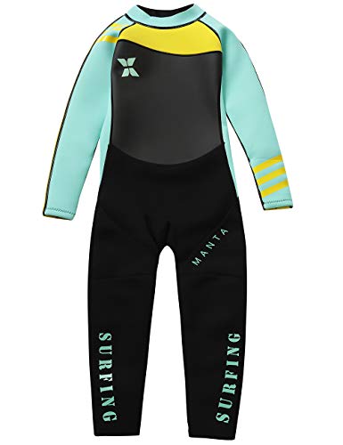 Gogokids Traje de Neopreno para Niños Niñas - Traje de Buceo de Una Pieza 2.5mm Neopreno Ropa de Natación UV 50+ Protección Solar