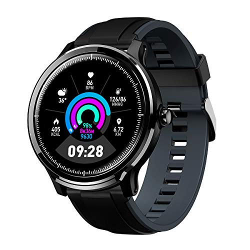 GOKOO Bluetooth Smartwatch Hombre Reloj Inteligente Fitness IP68 Impermeable Actividad Monitor Pulsómetro Compatible con Android iOS