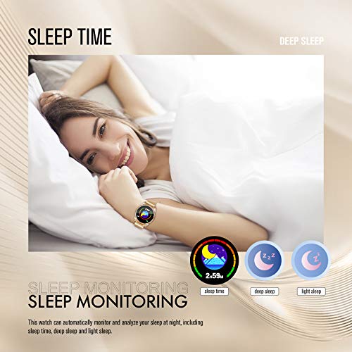 GOKOO Smartwatch Mujer Reloj Inteligente Pulsera Actividad para Deporte Pulsómetros Monitorización Presión Arterial Rastreador Fitness Compatible con Android iOS GOKOO Smartwatch Mujer Reloj Inteligente Pulsera Actividad para Deporte Pulsómetros Monitorización Presión Arterial Rastreador Fitness Compatible con Android iOS