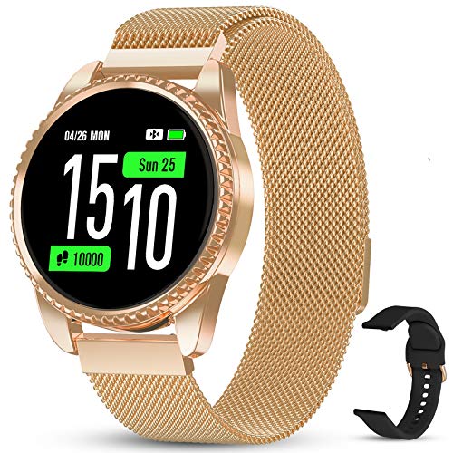 GOKOO Smartwatch Mujer Reloj Inteligente Pulsera Actividad para Deporte Pulsómetros Monitorización Presión Arterial Rastreador Fitness Compatible con Android iOS GOKOO Smartwatch Mujer Reloj Inteligente Pulsera Actividad para Deporte Pulsómetros Monitorización Presión Arterial Rastreador Fitness Compatible con Android iOS