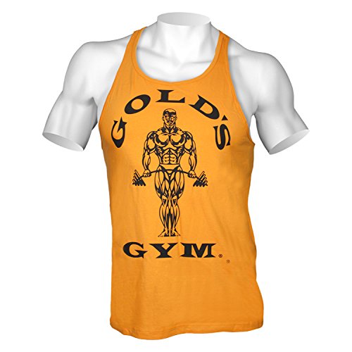 Gold´s Gym GGVST-003 Muscle Joe - Camiseta musculación para Hombre, Color Amarillo, Talla L