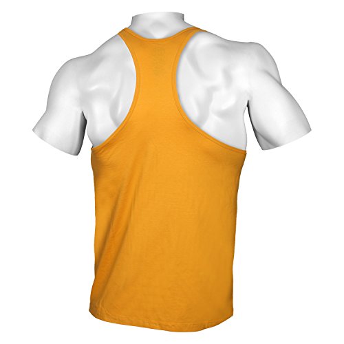 Gold´s Gym GGVST-003 Muscle Joe - Camiseta musculación para Hombre, Color Amarillo, Talla L