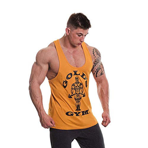 Gold´s Gym GGVST-003 Muscle Joe - Camiseta musculación para Hombre, Color Amarillo, Talla M Gold´s Gym GGVST-003 Muscle Joe - Camiseta musculación para Hombre, Color Amarillo, Talla M
