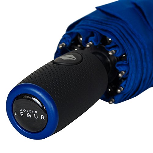 Golden Lemur Paraguas Plegable Automático Mujer y Hombre. Paraguas Originales de Colores Antiviento Ligero Resistente y Compacto. Tela Reforzada Doble Capa T210 Teflon Garantía Calidad Color Azul Golden Lemur Paraguas Plegable Automático Mujer y Hombre. Paraguas Originales de Colores Antiviento Ligero Resistente y Compacto. Tela Reforzada Doble Capa T210 Teflon Garantía Calidad Color Azul
