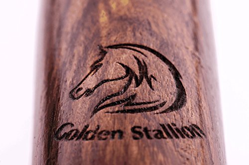Golden Stallion – Comba de saltar ajustable con rodamientos y pesas – Comba de cuero