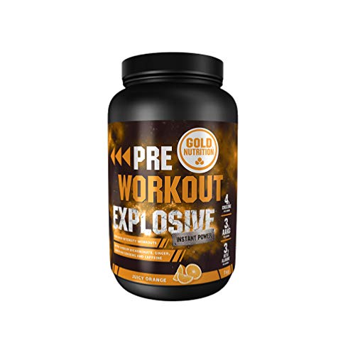 Goldnutrition Pre Workout Explosive 1kg, Naranja Jugosa, Aumentar Energía