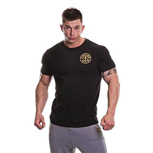 Gold's Gym El Gimnasio del Oro básico Pecho Izquierdo impresión Camiseta Negro Negro Talla:XL Gold's Gym El Gimnasio del Oro básico Pecho Izquierdo impresión Camiseta Negro Negro Talla:XL