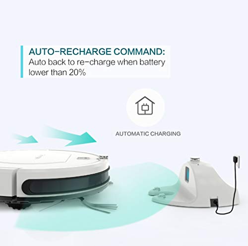 Golongele Robot Aspirador, succión de 1400Pa, Auto Recarga de batería, 4 Modos de Limpieza, Robot Aspirador para pelos de Perro, Suelos de parquet y alfombras de Pelo Corto Golongele Robot Aspirador, succión de 1400Pa, Auto Recarga de batería, 4 Modos de Limpieza, Robot Aspirador para pelos de Perro, Suelos de parquet y alfombras de Pelo Corto