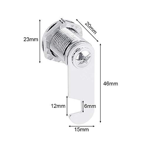 GOLRISEN Cerraduras de Taquillas de 18mm, 4 Cerraduras de Buzones con Llaves, Cerradura para Armario/Cajón u Otros Muebles, para Usarlos en Interiores o Exteriores, Cada Llave Abre Una Sola Cerradura GOLRISEN Cerraduras de Taquillas de 18mm, 4 Cerraduras de Buzones con Llaves, Cerradura para Armario/Cajón u Otros Muebles, para Usarlos en Interiores o Exteriores, Cada Llave Abre Una Sola Cerradura