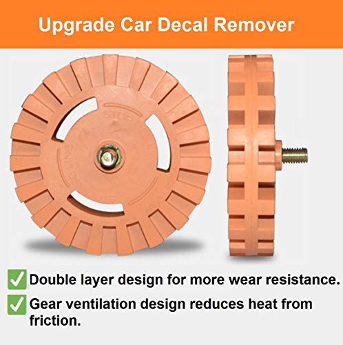 GOLRISEN Disco de Goma para Quitar Adhesivos con Adaptador, Disco para Eliminar Adhesivos, 4000 R.P.M, Ideal para Sacar Vinilos de Vehículos, Coche, Moto y Más GOLRISEN Disco de Goma para Quitar Adhesivos con Adaptador, Disco para Eliminar Adhesivos, 4000 R.P.M, Ideal para Sacar Vinilos de Vehículos, Coche, Moto y Más