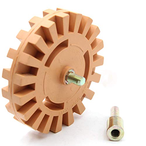 GOLRISEN Disco de Goma para Quitar Adhesivos con Adaptador, Disco para Eliminar Adhesivos, 4000 R.P.M, Ideal para Sacar Vinilos de Vehículos, Coche, Moto y Más GOLRISEN Disco de Goma para Quitar Adhesivos con Adaptador, Disco para Eliminar Adhesivos, 4000 R.P.M, Ideal para Sacar Vinilos de Vehículos, Coche, Moto y Más