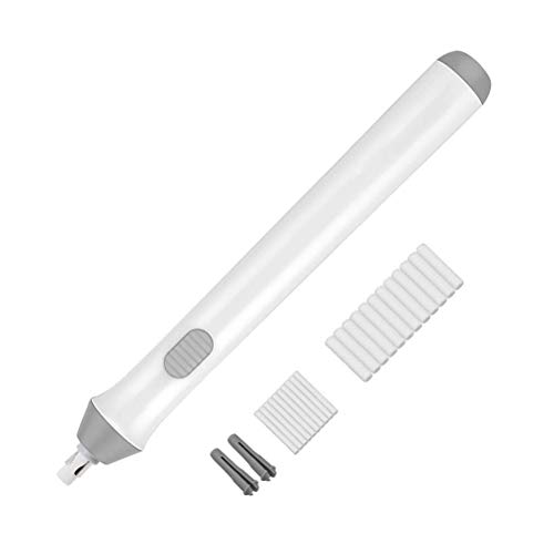 Gomas de Borrar a Pilas,Borrador Electrico Automático con 2 Repuesto Clips y 22 Goma, Principiantes,Profesionales y Artistas(10x2.3mm + 12x5mm)