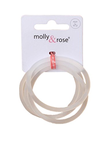 Gomas de pelo Molly&Rose, de silicona antideslizantes, brillantes, 4 unidades