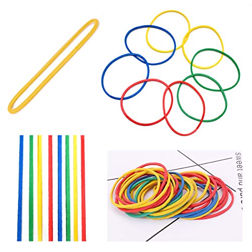 Gomas Elasticas de Colores Surtidas,Xiuyer Bandas de Goma 38 x 14 mm Papeleria Rubber Band para Hogar Colegio Banco Oficina Artículos(200g, acerca de 600 piezas) Gomas Elasticas de Colores Surtidas,Xiuyer Bandas de Goma 38 x 14 mm Papeleria Rubber Band para Hogar Colegio Banco Oficina Artículos(200g, acerca de 600 piezas)