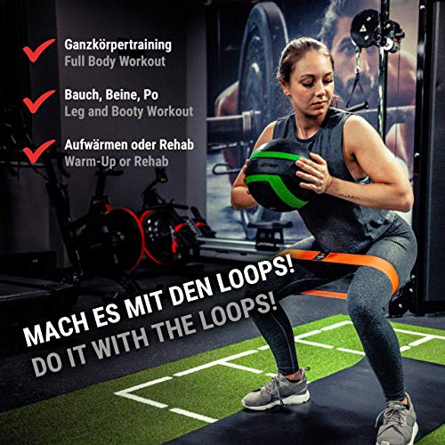 Gomas elasticas fitness de VIA FORTIS – Bandas elasticas musculacion hecho de material textil que no daña la piel - con el plan de entrenamiento y la bolsa - disponible como conjunto Gomas elasticas fitness de VIA FORTIS – Bandas elasticas musculacion hecho de material textil que no daña la piel - con el plan de entrenamiento y la bolsa - disponible como conjunto