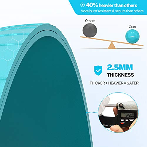 Gonex Balón de Ejercicio Pelota de Equilibrio para Yoga Fitness Pilates Deportes Gimnasio (55-75cm), Bola Antideslizante Soporta 2200lbs, Bomba y Guía Incluida Mejorar Postura, Ø 55cm Azul Gonex Balón de Ejercicio Pelota de Equilibrio para Yoga Fitness Pilates Deportes Gimnasio (55-75cm), Bola Antideslizante Soporta 2200lbs, Bomba y Guía Incluida Mejorar Postura, Ø 55cm Azul
