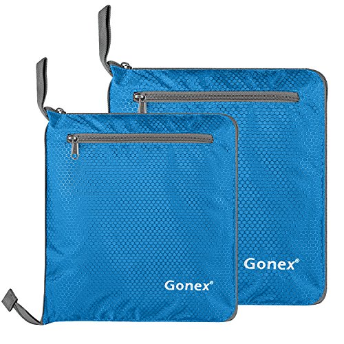 Gonex Bolsa de Viaje 60L, Plegable Ligero Bolso Equipaje Maleta Grande Bolsas Deportes Gimnasio Maletas de Mano Impermeable Duffel Travel Bag para Hombres y Mujeres Fin de Semana (Azul Claro)