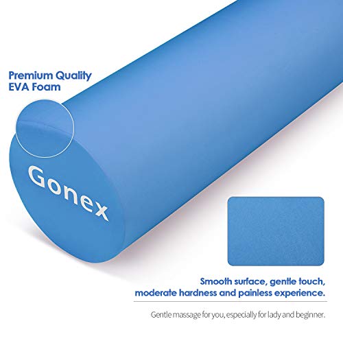 Gonex Foam Roller 45cm 90cm Rodillo de Espuma para Ejercicios de Espalda de Fitness, Estiramientos de Masaje y Pilates Yoga