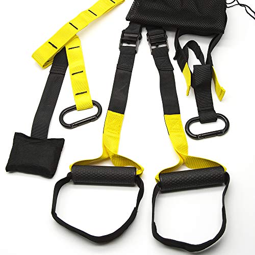 Goodbuy Kit Entrenamiento en Suspensión, Mejora Flexibilidad y Equilibrio, Entrenamiento Militar, Muscular y Central, Ejercicio Fitness, Fortalecimiento Resistencia y Tonificación Muscular Fitness