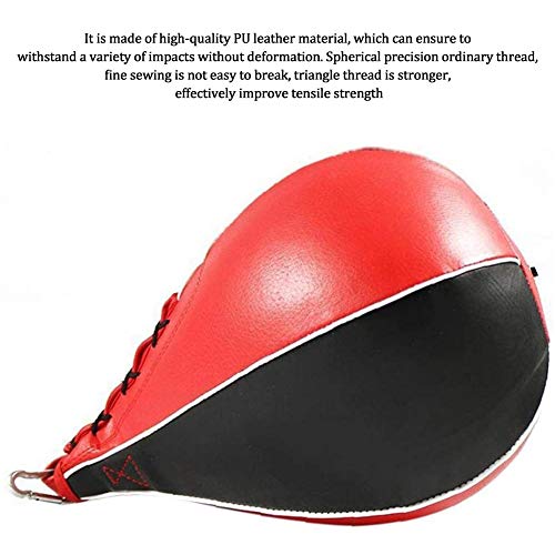 GOODGDN Pera Boxeo Cuero, Velocidad Rápida Speed​Bag Saco Boxeo Colgante con Inflador Conjunto Entrenamiento Entrenamiento Físico Deportivo Adulto Profesional Luchando Hombres Y Mujeres