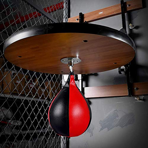 GOODGDN Pera Boxeo Cuero, Velocidad Rápida Speed​Bag Saco Boxeo Colgante con Inflador Conjunto Entrenamiento Entrenamiento Físico Deportivo Adulto Profesional Luchando Hombres Y Mujeres