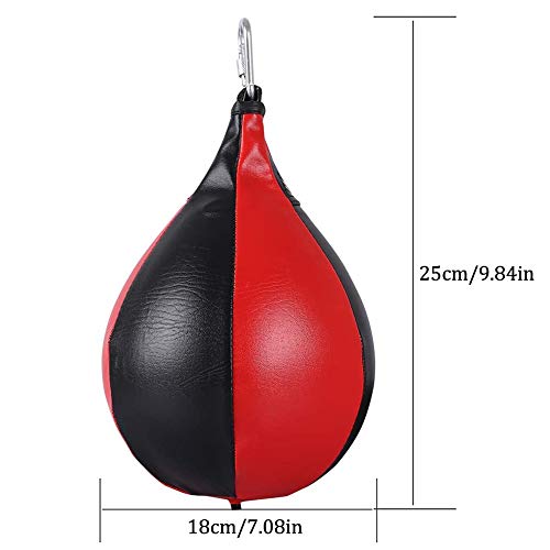 GOODGDN Pera Boxeo Cuero, Velocidad Rápida Speed​Bag Saco Boxeo Colgante con Inflador Conjunto Entrenamiento Entrenamiento Físico Deportivo Adulto Profesional Luchando Hombres Y Mujeres