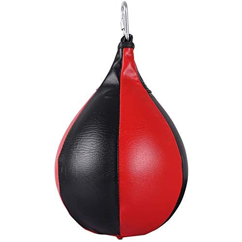 GOODGDN Pera Boxeo Cuero, Velocidad Rápida Speed​Bag Saco Boxeo Colgante con Inflador Conjunto Entrenamiento Entrenamiento Físico Deportivo Adulto Profesional Luchando Hombres Y Mujeres