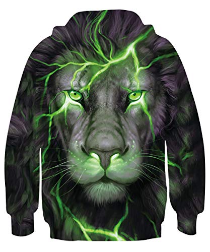 Goodstoworld Sudaderas con Capucha 3D 12-13 añoseón Verde Anime Fantasía Hoodie Estampado Pullover Tendencia Sweatshirt Otoño Invierno para Chicas Niño Niña 12-13 añoseón Verde 14-16 años