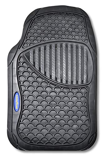 Goodyear GOD9020 Alfombra de Goma, 4 Piezas, Negro