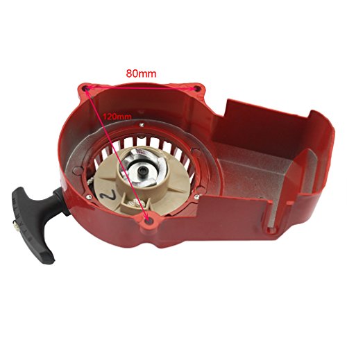 GOOFIT Alloy Pull Start Recoil Starter 2 tiempos 47cc 49cc Pocket Dirt Bike Mini ATV Rojo GOOFIT Alloy Pull Start Recoil Starter 2 tiempos 47cc 49cc Pocket Dirt Bike Mini ATV Rojo
