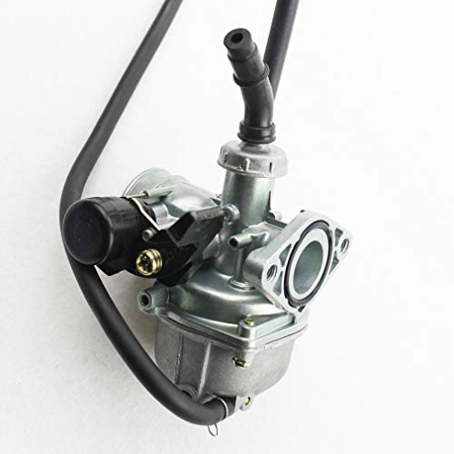 GOOFIT Carburador 19 PZ19 con Filtro Combustible para 2 Tiempos 50cc 70cc 90cc 110cc Mini Quad Pit Bike Go Kart Motor Ciclomotor y Scooter Plata