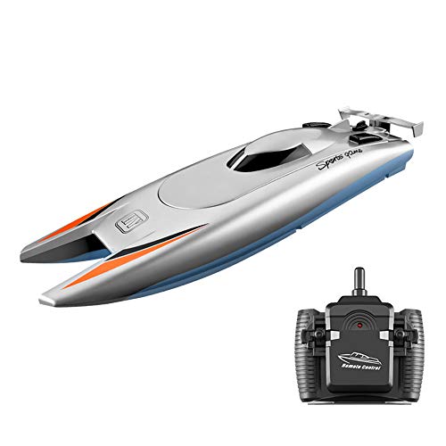 GoolRC Barcos RC para Niños Adultos 25 km / h Barco de Carreras de Alta Velocidad 2 Canales Barcos de Control Remoto para Piscinas Barco de Carreras (Plata) (Plata) GoolRC Barcos RC para Niños Adultos 25 km / h Barco de Carreras de Alta Velocidad 2 Canales Barcos de Control Remoto para Piscinas Barco de Carreras (Plata) (Plata)