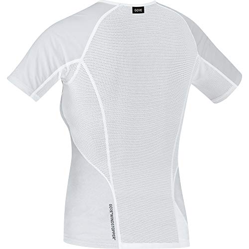 GORE WEAR M Camiseta interior de manga corta para mujer GORE WINDSTOPPER, 40, Gris claro/Blanco GORE WEAR M Camiseta interior de manga corta para mujer GORE WINDSTOPPER, 40, Gris claro/Blanco