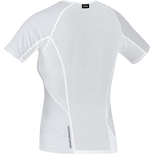 GORE WEAR M Camiseta interior de manga corta para mujer GORE WINDSTOPPER, 40, Gris claro/Blanco