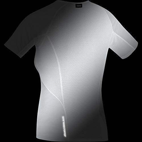 GORE WEAR M Camiseta interior de manga corta para mujer GORE WINDSTOPPER, 40, Gris claro/Blanco GORE WEAR M Camiseta interior de manga corta para mujer GORE WINDSTOPPER, 40, Gris claro/Blanco