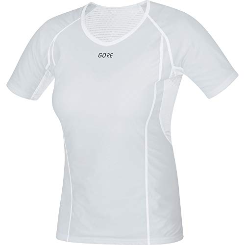 GORE WEAR M Camiseta interior de manga corta para mujer GORE WINDSTOPPER, 40, Gris claro/Blanco