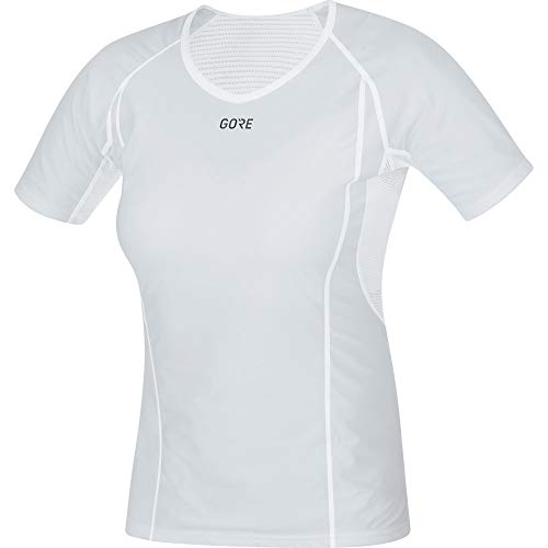 GORE WEAR M Camiseta interior de manga corta para mujer GORE WINDSTOPPER, 40, Gris claro/Blanco GORE WEAR M Camiseta interior de manga corta para mujer GORE WINDSTOPPER, 40, Gris claro/Blanco