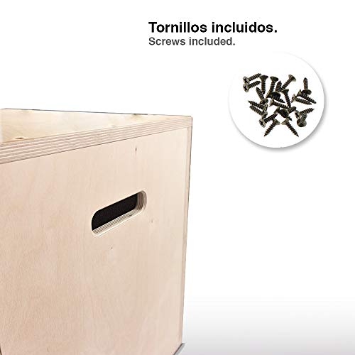 Gorilant - Cajon Pliometrico Madera de Abedul BB, Entrenamiento Crossfit, Plyo Box, cajón para Saltos, tamaño S, M, L (Cajon S 48x40x36)