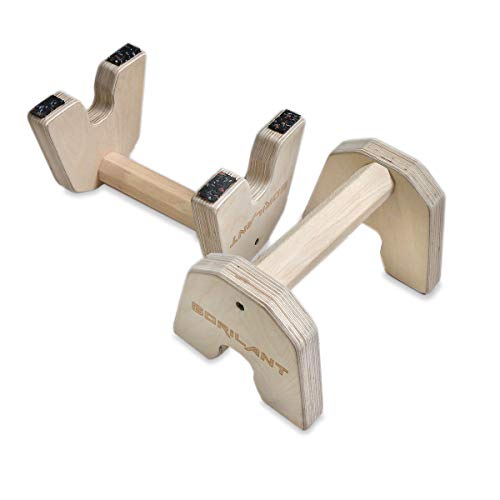 Gorilant - Soporte para Flexiones, Manijas Push Up, Madera Haya, 23CM Entrenamiento en Parque, Crossfit, Fitness Gorilant - Soporte para Flexiones, Manijas Push Up, Madera Haya, 23CM Entrenamiento en Parque, Crossfit, Fitness