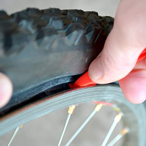 Gorilla Force | Palancas para neumáticos de bicicleta ultrafuertes | Rojo lava | Paquete de 2