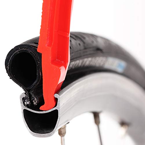 Gorilla Force | Palancas para neumáticos de bicicleta ultrafuertes | Rojo lava | Paquete de 2 Gorilla Force | Palancas para neumáticos de bicicleta ultrafuertes | Rojo lava | Paquete de 2