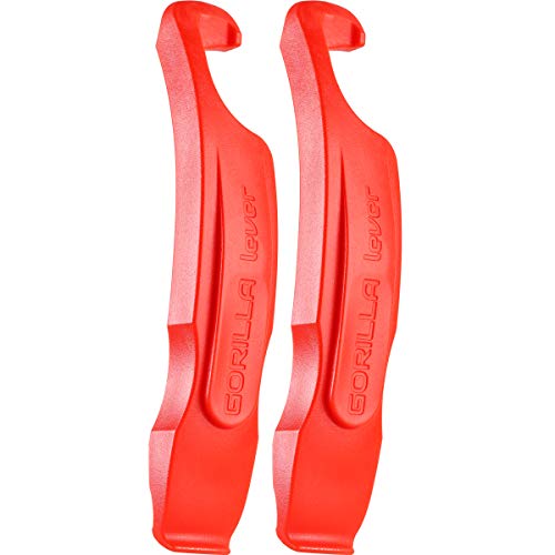 Gorilla Force | Palancas para neumáticos de bicicleta ultrafuertes | Rojo lava | Paquete de 2 Gorilla Force | Palancas para neumáticos de bicicleta ultrafuertes | Rojo lava | Paquete de 2