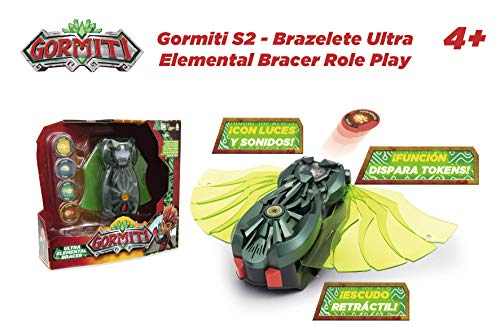 Gormiti- Serie 2, Roleplay, Brazalete Elemental para invocar a los Lords. 4 Tokens incluidos