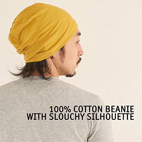 Gorra Ligera Verano para Mujer - Gorro de Hombre Slouchy Beanie Slouch 100% algodón Sombrero Elastico Negro Gorra Ligera Verano para Mujer - Gorro de Hombre Slouchy Beanie Slouch 100% algodón Sombrero Elastico Negro