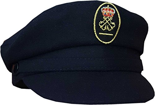 Gorra Lisa Fieltro Marinera Patrón de Embarcación de Recreo (per) (58 (59 cm,))