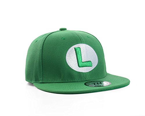 Gorra Snapback de Pico Plano Luigi Verde (Luigi Snapback Cap) Gorra Snapback de Pico Plano Luigi Verde (Luigi Snapback Cap)
